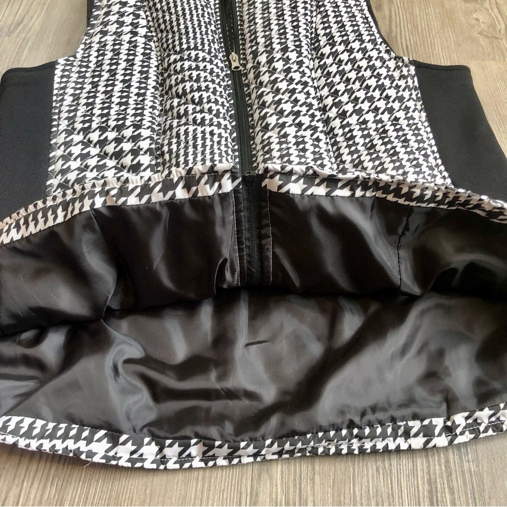 Kim Rogers Houndstooth Zip Up Vest Womens Large Outerwear Stretch - Picture 6 of 9